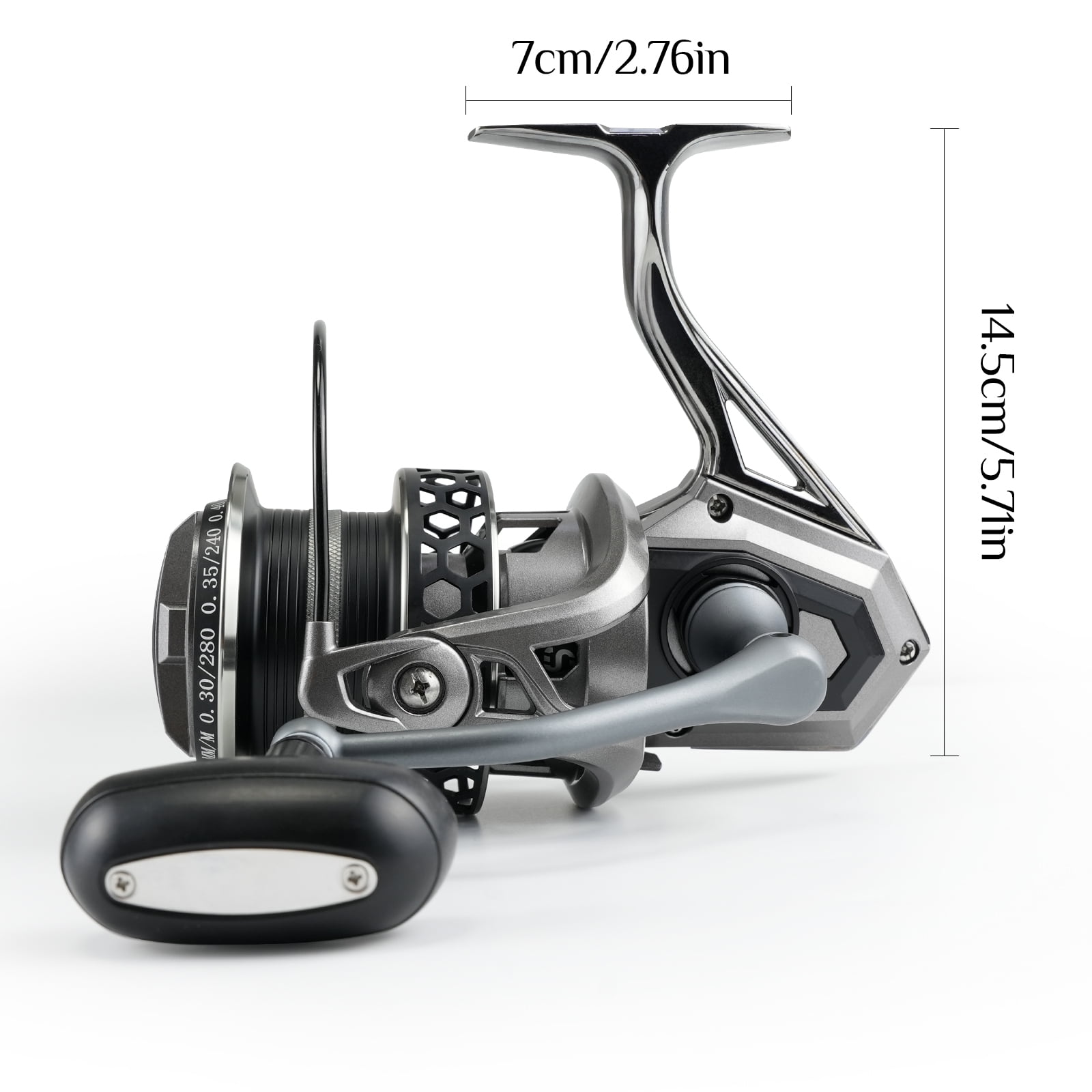 Spinning Reels Ultralight Metal 5.1:1 Gear Ratio 8000-12000 Saltwater Or Freshwater Big Max Drag Fishing Reels