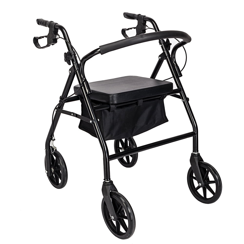 Rollator Walkers for Seniors, BTMWAY Adjustable Height Durable Steel