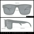 thumbnail image 3 of Mens Iconic Horn Rim Oversized Rectangle Urban Plastic Sunglasses Matte Black - Black, 3 of 8