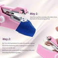 thumbnail image 2 of Portable Sewing Machine Handheld,Mini Cordless Electric Sewing Machine, Quick Handy Stitch for Fabric Clothing Kids Cloth Pet Clothes PINK, 2 of 5