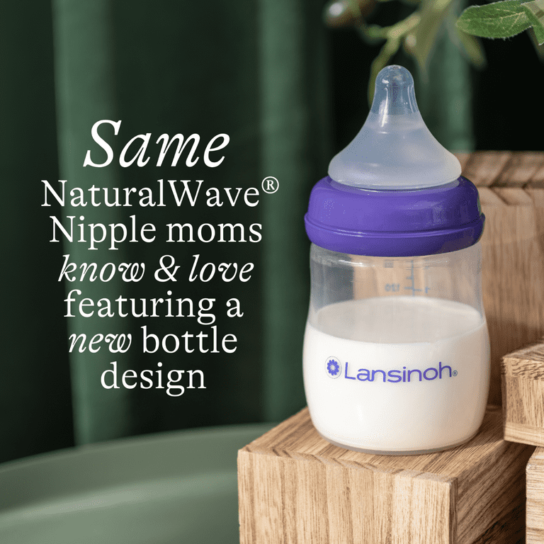 Lansinoh Anti Colic Baby Bottles for Breastfeeding Babies 3 ct 5 fl oz Slow Flow Nipples Size S Walmart