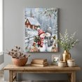 thumbnail image 6 of Canvas Wall Art, Christmas Snowman Framed Canvas Prints for Bedroom Dining Room, Winter Forest Pine Cone Farmhouse Large Gallery Wrapped Wall Decor for Home Office, Gifts, 20"x24" Ship Next Day, 6 of 9