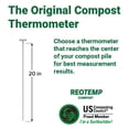thumbnail image 2 of Termómetro de compostaje REOTEMP 50 cm Fahrenheit con guía de compostaje, 2 of 5