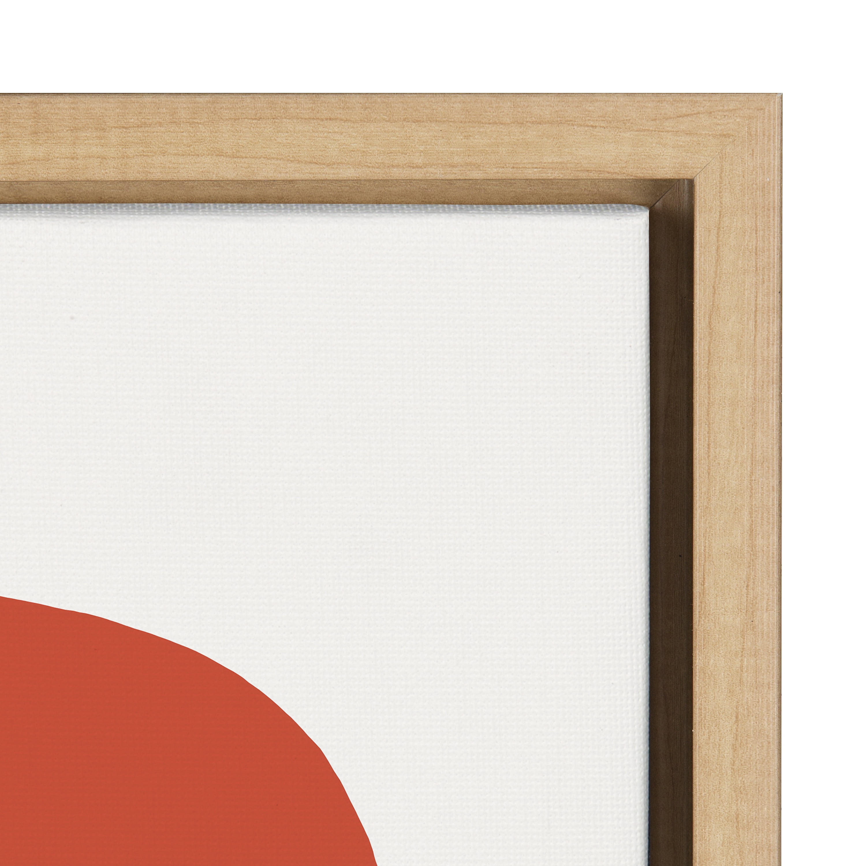 Kate and Laurel Sylvie Spring Framed Canvas Wall Art by Kelly Knaga 18x24 Natural Decorative Abstract Art for Wall