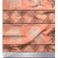 thumbnail image 1 of Soimoi Cotton Duck Fabric Floral & Elephant Block Print Fabric by Yard 56 Inch Wide, 1 of 1