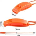 thumbnail image 6 of NOGIS 6 Pack Emergency Whistles, Loud Shrill Safety Whistle with Reflective Lanyard for Outdoor Climbing Hiking Camping Kayak Life Vest Jacket Boating Water Survival Rescue Signaling (Orange), 6 of 6