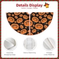 thumbnail image 3 of Rateoe Halloween Pumpkins Pattern Christmas Tree Skirt with Ties, Christmas Tree Decorations, Farmhouse Christmas Decor Xmas Holiday Decorations-36", 3 of 6