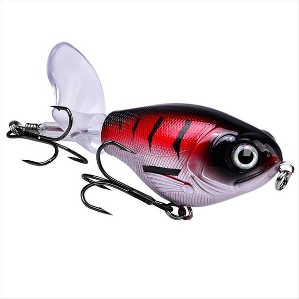 Señuelo de Pesca de Superficie Whopper Popper Flotante Wobbler, Cebo Duro Artificial con Hélice, Lucio de Pesca de 16 G A