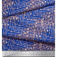 thumbnail image 2 of Soimoi Blue Heavy Canvas Fabric Cotton Ball Floral Print Fabric by the Yard 58 Inch Wide, 2 of 3