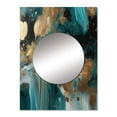 thumbnail image 2 of Designart "Mysterious Marble Green and Gold I" Abstract Marble Mirror Wall Decor - Modern Green Abstract Mirror Wall Art For Entryway - 32" x 24" Inch, 2 of 5