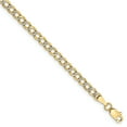 thumbnail image 1 of 14k 3.4mm Semi-solid Pav? Curb Chain (Weight: 2.12 Grams, Length: 8 Inches), 1 of 4