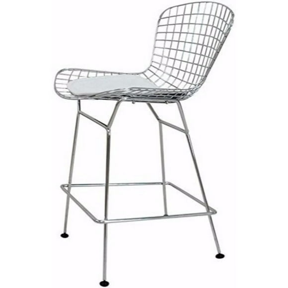 Nicer Furniture Bertoia White Counter Stool
