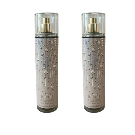 Bath & Body Works Satin Slipper Fine Fragrance Mist 8 fl oz 2 Pack