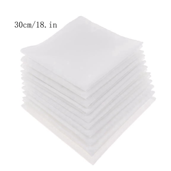 12 Inch Classic Handkerchief Men's Cotton Pocket Square Scarf for Weddings Parties and Formal Events White Soft Reusable Accessory for Gentlemen