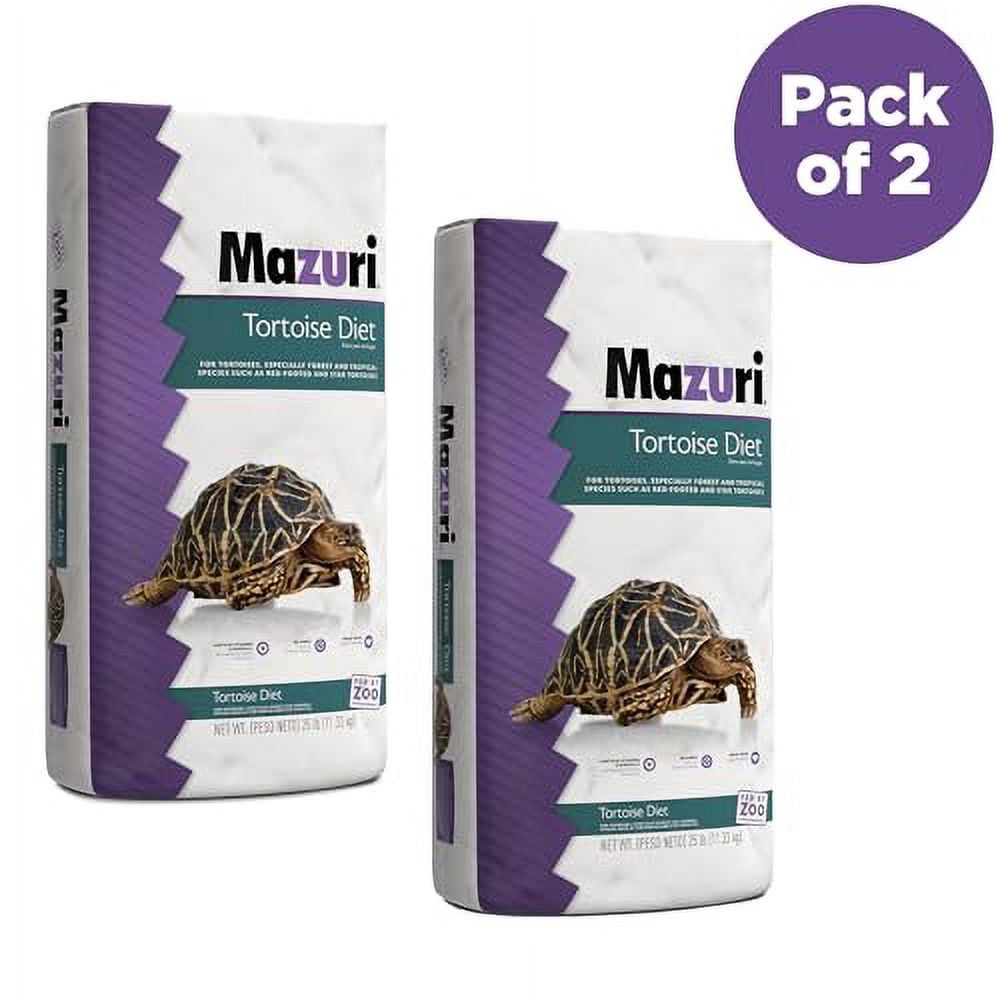 Mazuri | Tortoise Diet | 25 Pound (25 lb.) Bag - Bundle of 2