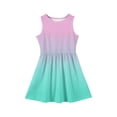 thumbnail image 4 of Abcomgle Summer Dress for Girls 5T Casual A-Line Sleeveless Midi Dress Gradient Crew Neck Swing Beach Sundresses for 4-14t Kids,Light pink,7-8Years, 4 of 4