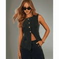 thumbnail image 6 of Womens Tops Vest Tops for Women Tank Top for Women Sleeveless Tops for Women Women's Denim Vest Black Vest XL, 6 of 9