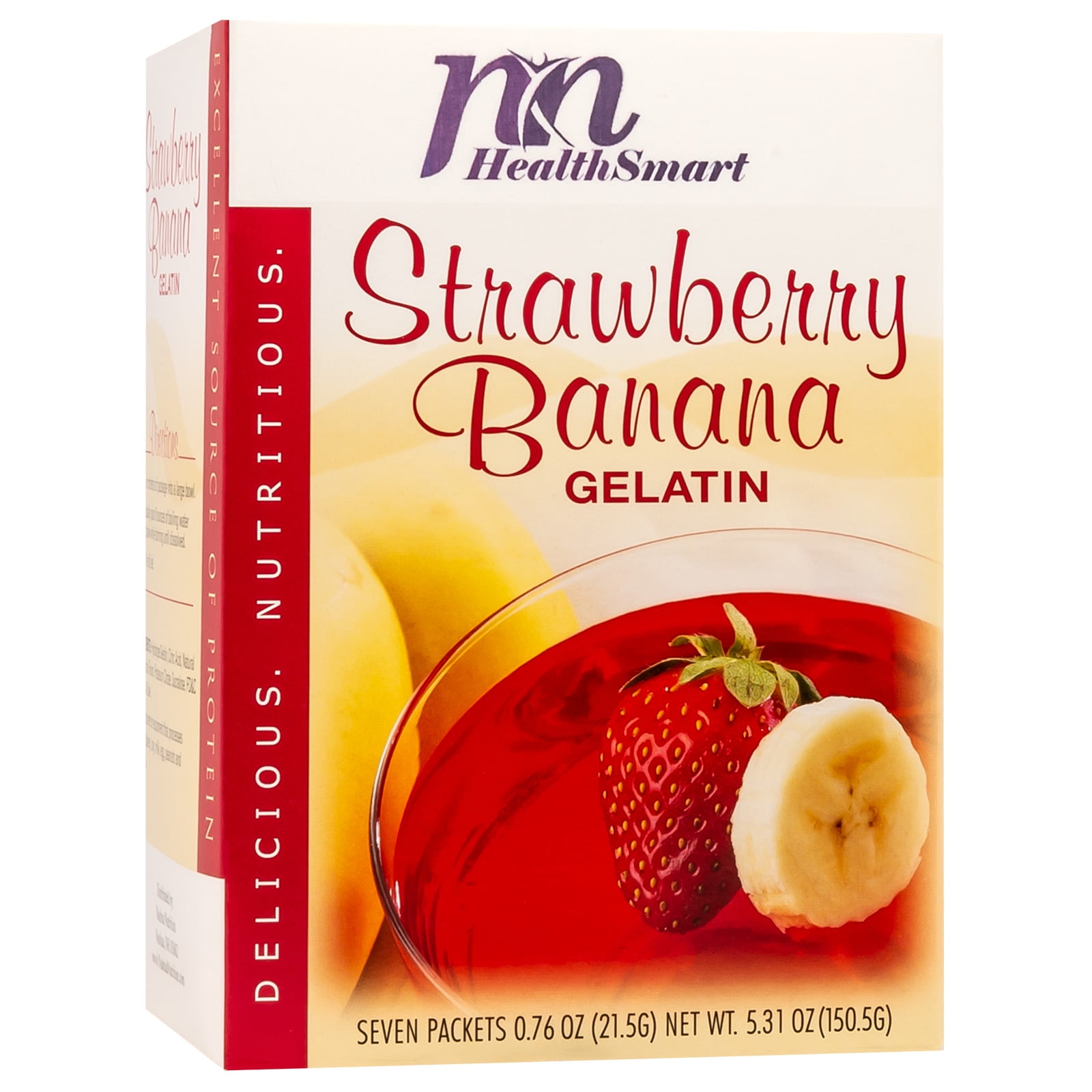 HealthSmart High Protein Diet Gelatin Strawberry Banana 15g