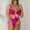 5-Hot Pink, variant on Bathing Suit for Women One Piece Crossback Swimwear Top Sleeveless Slip On Closure Swimsuits Solid Bathing Suits Cutout Hollow 1 Piece Swimwear Swimsuit for Women Beach Vacation Outfits
