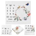 thumbnail image 5 of Floral Panda Pattern Baby Monthly Growth Photography Backdrop Cloth, 5 of 5