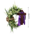 thumbnail image 2 of Aosijia Easter Wreath Door Hanging Decoration with Cross Bouquet Garland for Front Door Decor Simulation Plant Flower Decorations Grape Vines Wreath Spring Home Decoration, 2 of 6