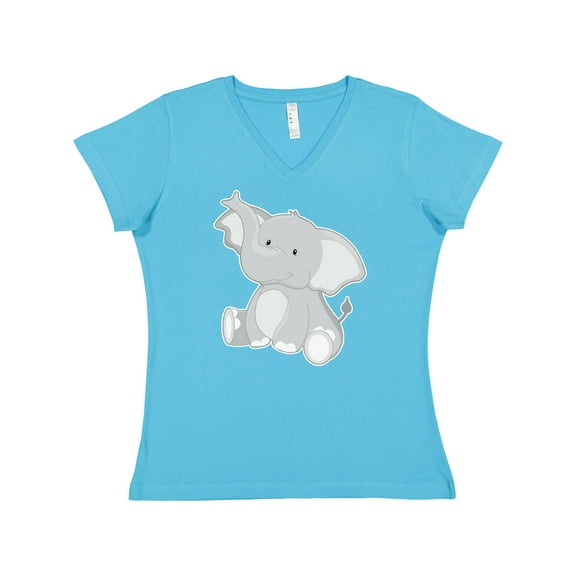 Inktastic Elephant Women's V-Neck T-Shirt