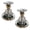 Chrome Color 2-piece Set, variant on 2pcs Romantic Candlestick Set, Candlelight Dinner Simple Table Wedding Western Luxury Ornament, Elegant Tabletop Candlestick - Romantic Luxury Table Decoration, Metal Structure