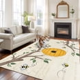thumbnail image 2 of Bees Branches Area Rugs 5'x8', Washable Small Throw Rugs for Classroom Bedroom, Farmhouse Spring Botanical Elegant Indoor Outdoor Rug Non-Slip Low Pile Carpet Runner Reversible Floor Mats, 2 of 8