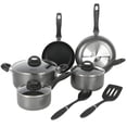 thumbnail image 1 of Juego de utensilios de cocina Oster Clairborne de aluminio, 10 piezas, color negro Oster NA, 1 of 8