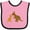 Pink and Black, variant on Inktastic Kangaroo Family Boys or Girls Baby Bib