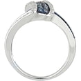thumbnail image 2 of 1/2 Carat T.W. Blue and White Diamond 10kt White Gold Bridge Ring, 2 of 3
