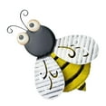 thumbnail image 4 of Iron 3D Bee Wall Decor Background Decorative Artwork Crafts Figurines Animals Wall Sculpture for Garden Outdoor Backyard Farmhouse Bedroom Face in Middle, 4 of 8