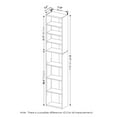 thumbnail image 3 of Furinno Indo 8-Tier Adjustable Shelves Multimedia Media Storage Tower Rack, White, 3 of 6