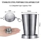 thumbnail image 2 of Tessco para ti Juego de 6 Vasos Plegables de Acero Inoxidable 75 ml, 2 of 7