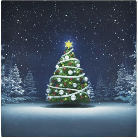 

Hyjoy 20 In Christmas Tree Cloth Napkins Set of 6 Reusable Washable Polyester Dinner Table Napkins for Kitchen Dining Restaurant Party Decoration