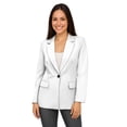 thumbnail image 1 of Saco largo de Mujer Elegante Atemporal Blanco Chica, 1 of 3