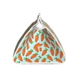 thumbnail image 3 of Lsque Cartoon Carrot Printed Long Tissue Box Cover Holder, Facial Paper Organizer Dispenser,Triangle with Bottom Belt, PVC Leather Decorative Organizer, 3 of 9
