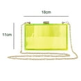 thumbnail image 2 of Bolsos de mujer de acrílico, bolso bandolera tridimensional transparente amarillo, 2 of 5