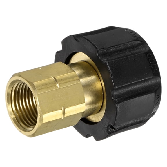 Uxcell 1-Pack Pressure Washer Fittings, M22 15mm Female to 3/8 Inch Female Thread Hose Adapter for Pressure Washer Gun/Hose