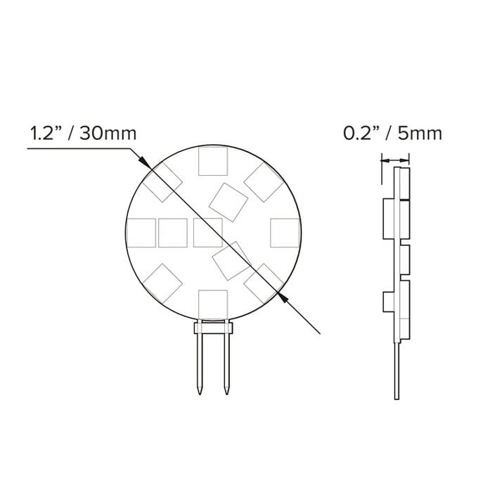 Dream Lighting LED G4 Bulb, 12V Bi-Pin, 20W Halogen Replacement, DimmableWarm White, for RV, Car, Boat, Dome Light, Under Cabinet, 10-Pack