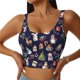 thumbnail image 1 of Balery Christmas Critters Delight Sujetadores deportivos con espalda cruzada para mujer, acolchados, sin costuras, de alto impacto, ideales para yoga, gimnasio, entrenamiento y fitness.-, 1 of 8