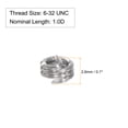 thumbnail image 2 of Uxcell 6-32 UNC 1.0D 304 Stainless Steel Wire Thread Inserts Screw Repair Sleeve 10 Pack, 2 of 5