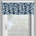 thumbnail image 2 of Ambesonne Slate Blue Valance Pack of 2, Zigzag Twisty Lines, 54"X12", Dark Slate Blue, 2 of 5