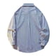 thumbnail image 3 of Blusa y camisa de manga larga con cuello vuelto para hombre, blusa informal a cuadros a la moda con botones y cuello vuelto, blusa de poliéster para hombre, 3 of 3