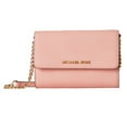 thumbnail image 2 of MICHAEL Jet Set Travel Saffiano Leather Smartphone Crossbody (Pale Pink), 2 of 7