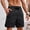 Black, variant on Men's Sports Shorts Drawstring Elastic Waist Shorts with Zipper Pocket Summer Quick Dry Workout Shorts,Black,4XL
