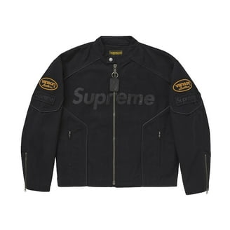Supreme Men's Schott Leather Racer Jacket (FW24) Black, from