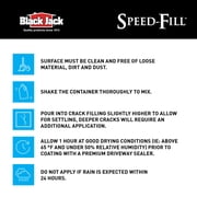 Gardner-Gibson Black Jack Speed-Fill 6438-9-34 Elastic Crack Filler, Liquid, Black, Mild Hydrocarbon, 1 gal Jug — Residential Use, Standard Application