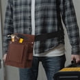 thumbnail image 3 of BESTYASH Small Light Brown Tool Belt Pouch for Convenient Storage of Nails and Construction Tools, 3 of 5