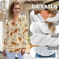 thumbnail image 6 of DISNIMO Cowboys Horse Printed Shirts for Women Trendy Long Sleeve Hoodies V Neck Sweatshirts Waffle Tunics Top for Fall Winter, 3XL, 6 of 7